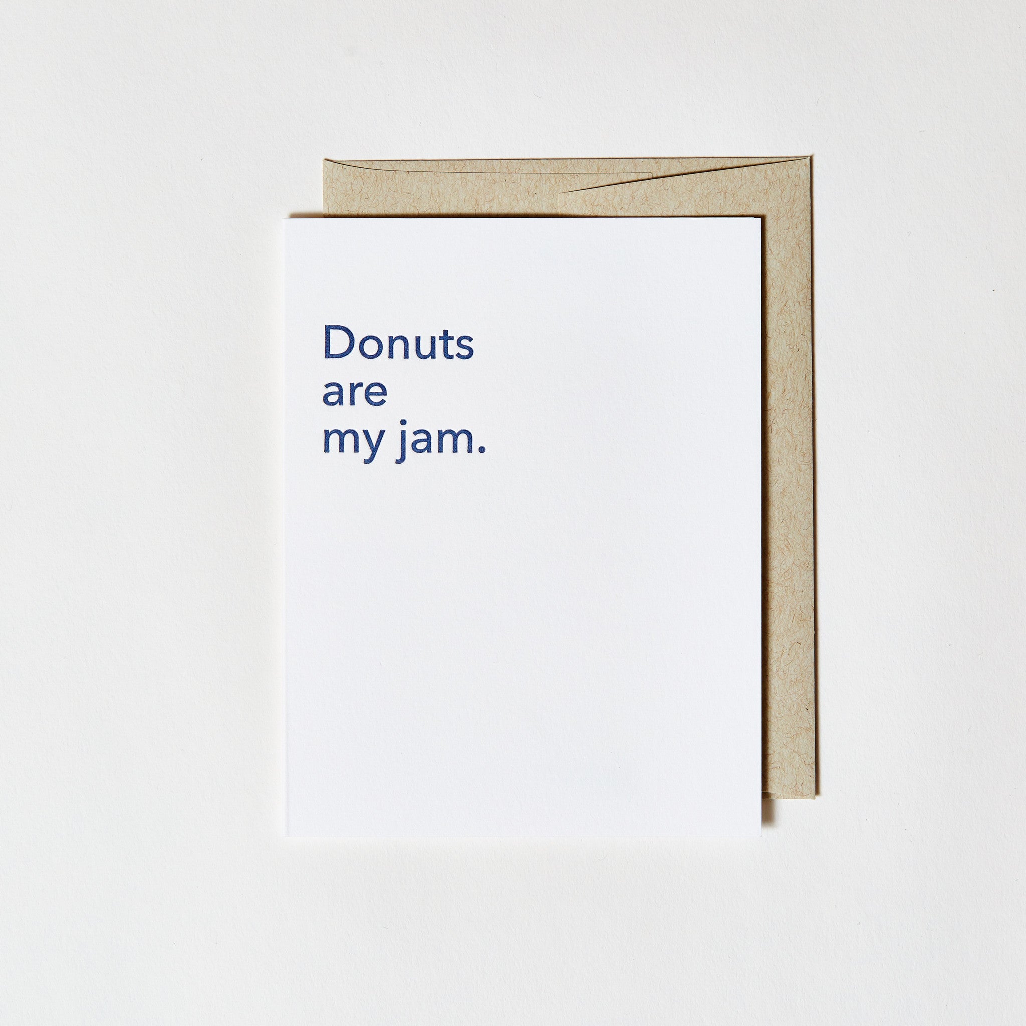 Letterpress Greeting Card - Donuts are my jam
