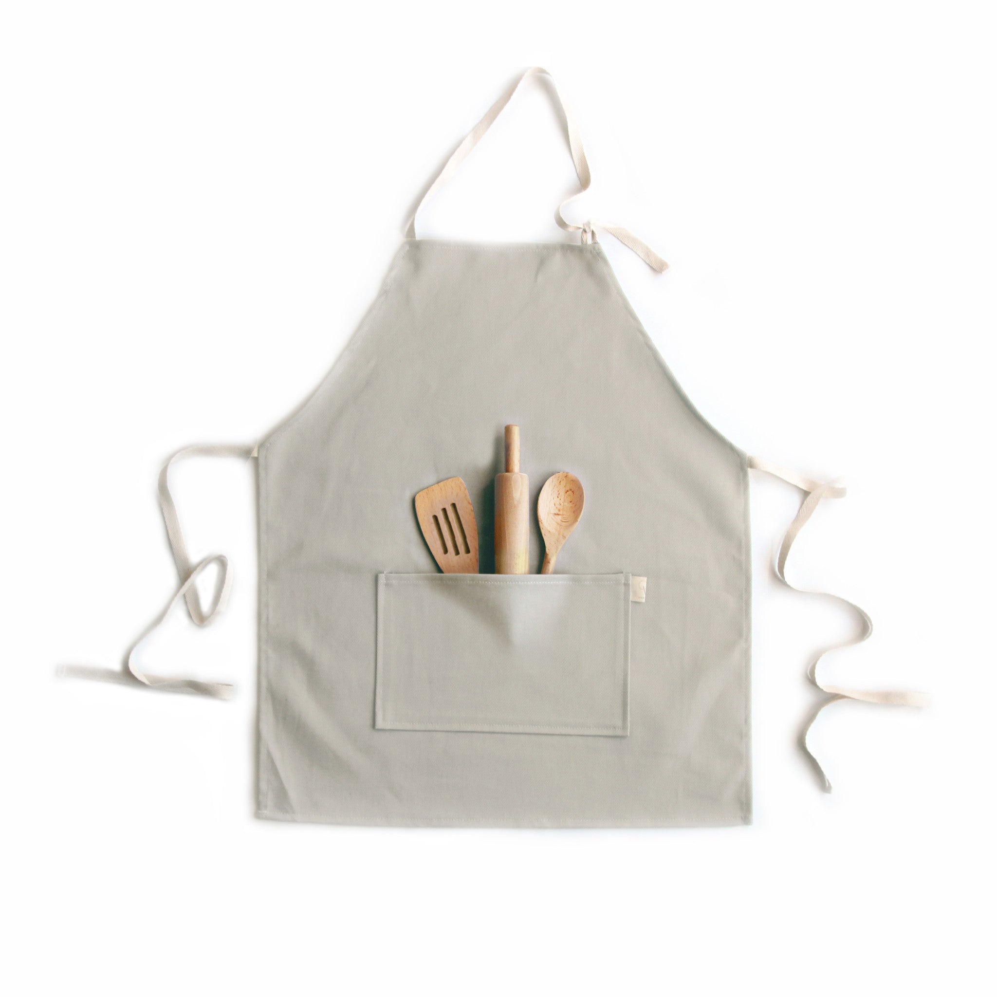 Kids Apron - Taupe Brushed Twill